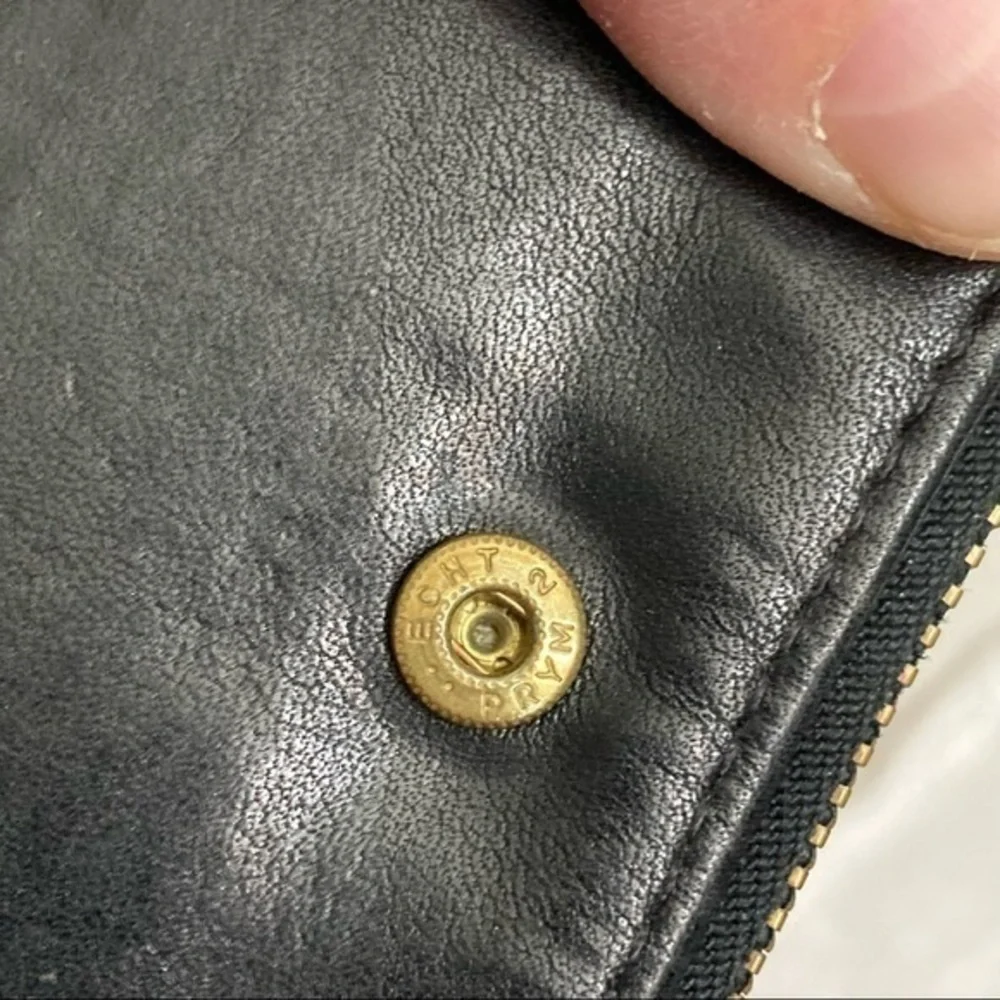 Vintage black leather wallet